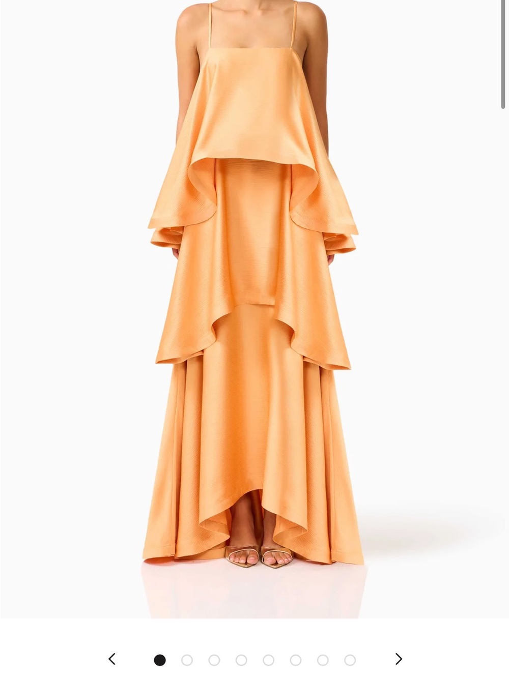 Elliatt Peach Layered High-Low Gown